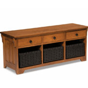 Lattice Weave Drawer Bench
