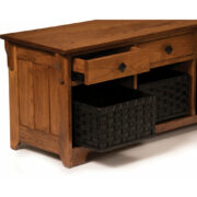 Lattice Weave Drawer Bench - Image 2