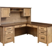 Shelton L Desk and Hutch