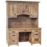 Belmont Kneehole Desk with Hutch Top