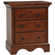Merlot 3 Drawer Nightstand