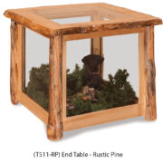 End Table with Glass - Image 2