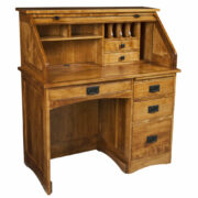 Single Pedestal Mission Rolltop Desk