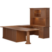Covington U-Shaped Desk with Hutch Topper