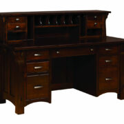 Manitoba File Desk with Hutch 64"