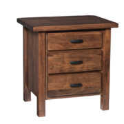 Sawyer Wood Three Drawer Nightstand