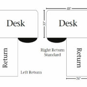 Boston Corner and Return Desk with Hutch - 48"W - Image 2