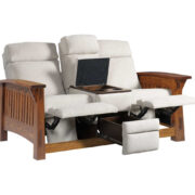 Country Mission Center Console Recliner Love Seat - Image 4