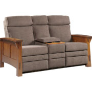 Country Shaker Center Console Recliner Love Seat