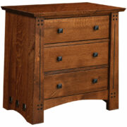 Olde Town Mission 3 Drawer Nightstand