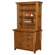 Boston 1 Door Credenza with Bookcase Topper