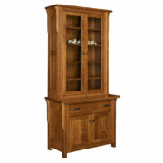 Boston 1 Drawer Credenza With Bookcase Topper