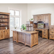 Belmont Kneehole Desk with Hutch Top - Image 2