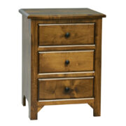 Old World Mission 3 Drawer Night Stand