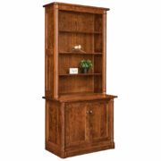 Covington 2 Door Credenza With Bookcase Topper