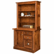 Covington 1 Door Credenza With Bookcase Topper