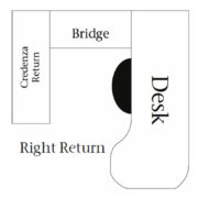 Covington U-Shaped Desk with Hutch Topper - Image 2