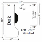 Covington U-Shaped Desk with Hutch Topper - Image 3