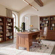 Freemont Mission Corner and Return Desk with Hutch - 74"W - Image 5