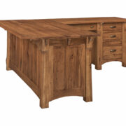 Manitoba Corner And Return Desk With Hutch - 79"W - Image 2