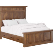 Cades Cove Panel Bed With Drawer Units Raised 6"