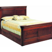 Louis Phillipe Panel Bed With Drawer Units