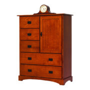 Old English Mission Chest of Drawers With Door