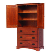 Old English Mission Armoire - Image 2