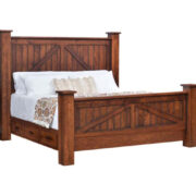 Mountain Lodge Post Bed With Drawer Units Raised 6"