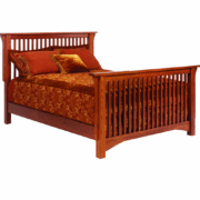 Old English Mission Slat Bed