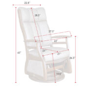 Sierra High Back Swivel Glider - Image 3