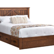 Mountain Lodge Panel Bed With Drawer Units Raised 2"