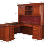 Fifth Avenue Executive L Desk With Hutch - Image 2